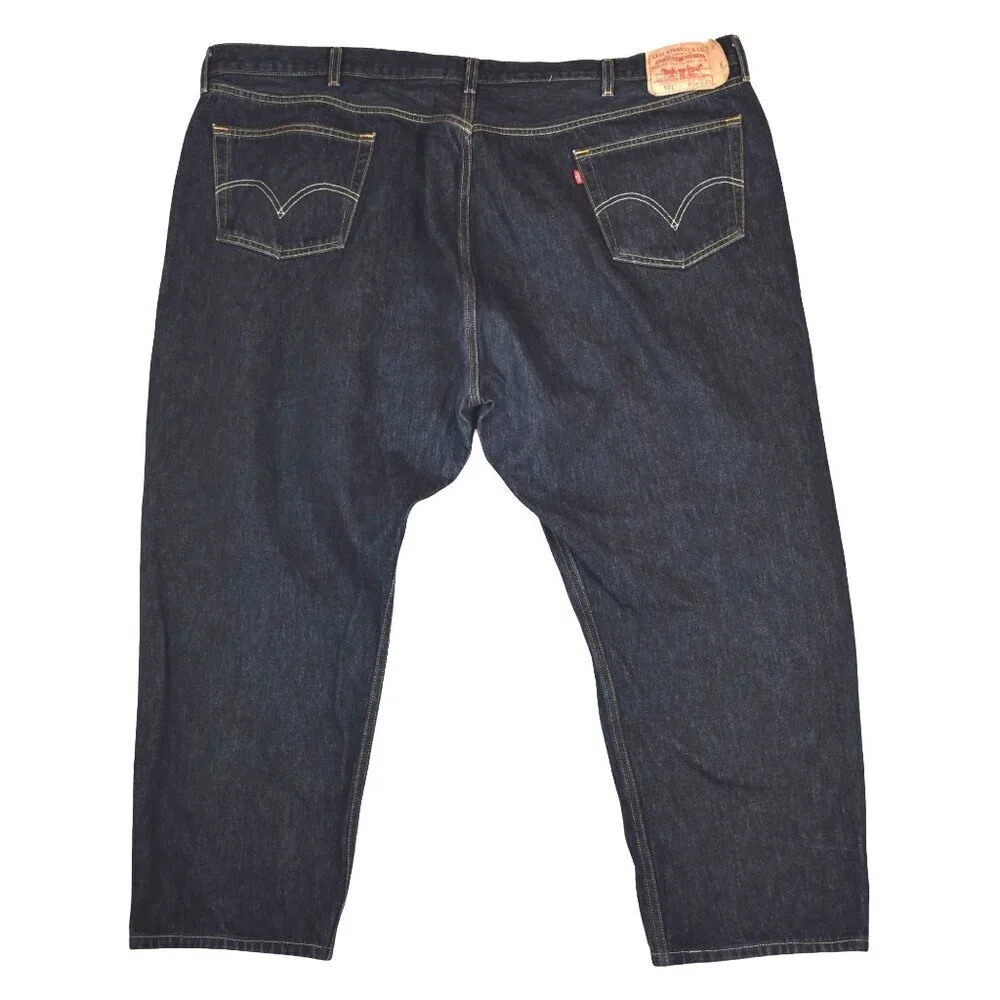 Levi’s 501 Original Jeans W54 L30 Dark Wash Button Fly Straight Leg Rugged